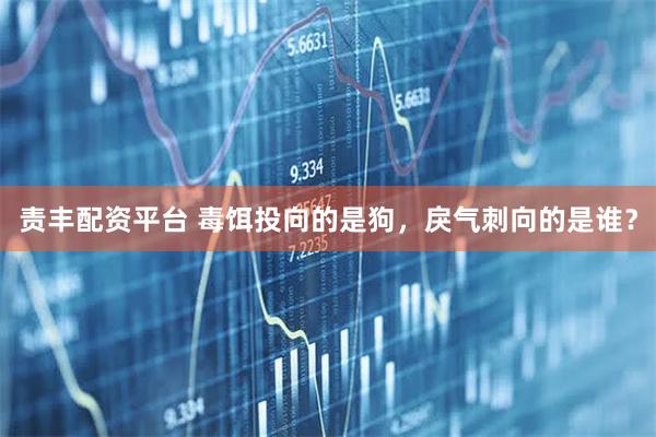 责丰配资平台 毒饵投向的是狗，戾气刺向的是谁？