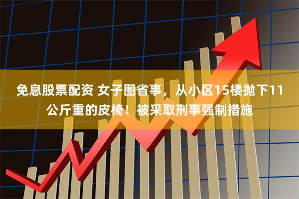 免息股票配资 女子图省事，从小区15楼抛下11公斤重的皮椅！被采取刑事强制措施